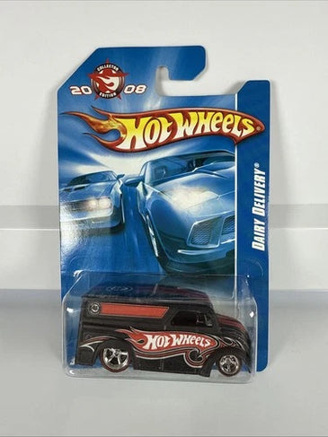 HOT WHEELS RLC 2008 COLLECTORS EDITION BLACK DAIRY DELIVERY w/FACTORY STICKER