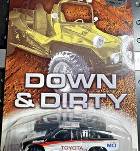 HOT WHEELS PREFERRED 1/20,000 BLACK & WHITE DOWN & DIRTY TOYOTA TRUCK