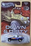 HOT WHEELS PREFERRED 1/20,000 BLUE & WHITE DOWN & DIRTY TOYOTA TRUCK