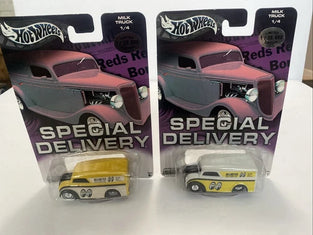 HOT WHEELS PREFERRED 1/20,000 BOTH VERSIONS MOON EYES DAIRY DELIVERYS