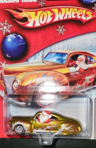 HOT WHEELS 2007 HOLIDAY RODS GOLD TAIL DRAGGER w/SANTA CLAUS