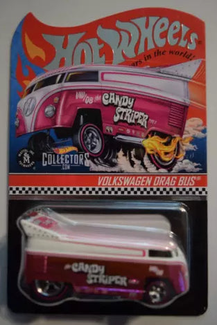 HOT WHEELS RLC PINK CANDY STRIPER VOLKSWAGEN DRAG BUS