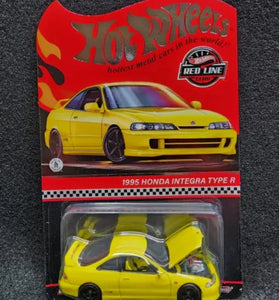 HOT WHEELS RLC YELLOW 1995 HONDA INTEGRA TYPE R