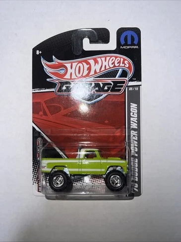 HOT WHEELS GARAGE LIME GREEN '70 DODGE POWER WAGON