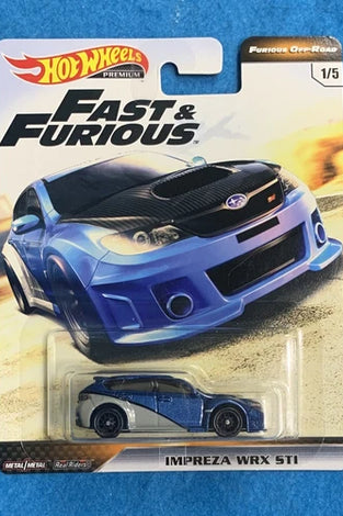 HOT WHEELS FAST & FURIOUS OFF ROAD BLUE IMPREZA WRX STI