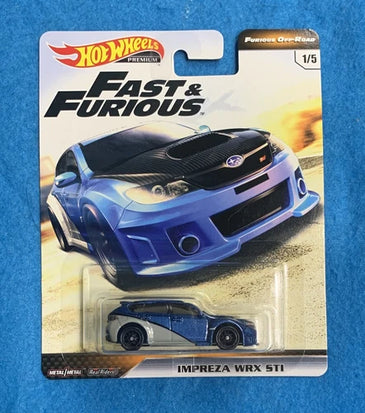 HOT WHEELS FAST & FURIOUS OFF ROAD BLUE IMPREZA WRX STI