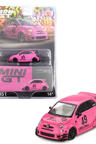 Mini GT 1:64 ABARTH 595 LB-WORKS x Abas Works – Pink #851