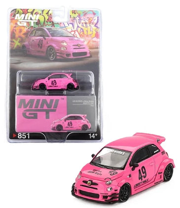 Mini GT 1:64 ABARTH 595 LB-WORKS x Abas Works – Pink #851