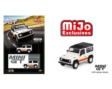 Mini GT 1:64 #378 Land Rover Defender 90 Wagon White