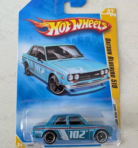 2009 HOT WHEELS BLUE DATSUN BLUEBIRD 510 IN PROTECTO