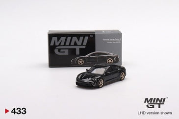 Mini GT 1:64 #433 Porsche Taycan Turbo S Volcano Grey Metallic