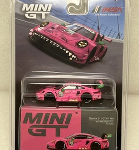 MINI GT #872 - PINK - PORSCHE 911 GT3 R#80 2023 IMSA VIRginia ROXY AO RACING