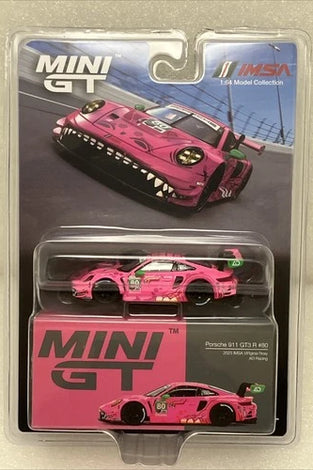 MINI GT #872 - PINK - PORSCHE 911 GT3 R#80 2023 IMSA VIRginia ROXY AO RACING