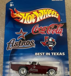 HOT WHEELS COCA COLA HOUSTON ASTROS RED '57 T-BIRD W/RR'S