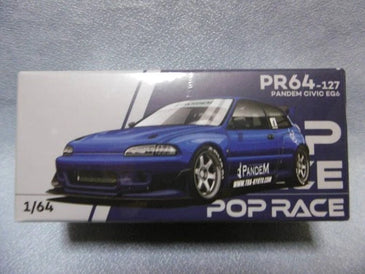Pop Race 1:64 Pandem Civic EG6 Metallic Blue #127