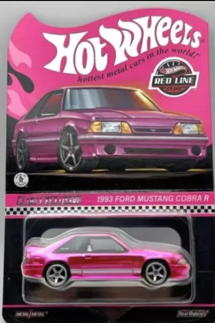 HOT WHEELS RLC PINK 1993 FORD MUSTANG COBRA R