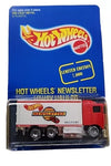 HOT WHEELS BLUE CARD #9 RED NEWSLETTER HIWAY HAULER W/RR'S