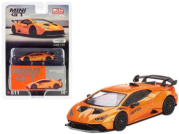 MINI GT Lamborghini Huracán STO Arancio Boreal Metal Diecast Car Model 1/64 #511