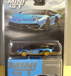 MINI GT #784 - BLUE - LAMBORGHINI AVENTADOR SVJ 63 - MIJO EXCLUSIVES
