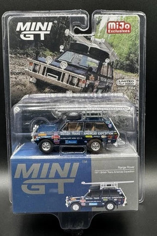 Mini GT 1:64 Range Rover 1971 British Trans-Americas Expedition #542