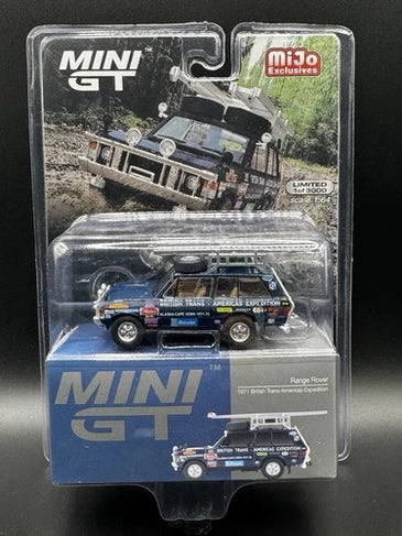Mini GT 1:64 Range Rover 1971 British Trans-Americas Expedition #542