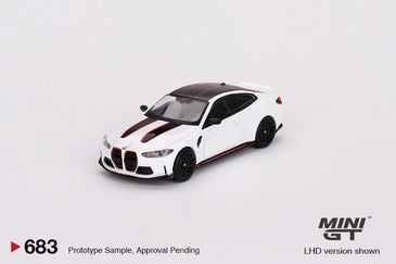 Mini GT #683 1/64 BMW M4 CSL Alpine White LHD Diecast Model Car