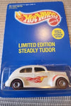 HOT WHEELS LTD EDITION WHITE STEADLY TUDOR FAT FENDERED '40 W/RR'S