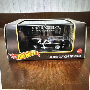 HOT WHEELS RLC BLACK '61 LINCOLN CONTINENTAL