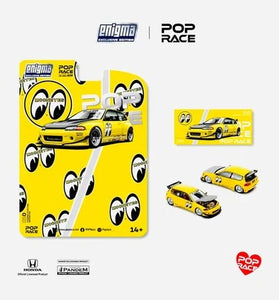 Pop Race 1:64 Honda Pandem Civic EG6 Mooneyes #010 Enigma Exclusive Edition