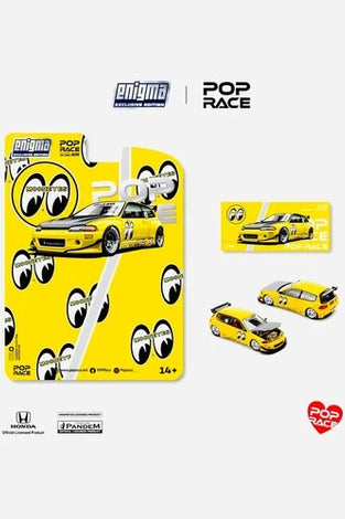 Pop Race 1:64 Honda Pandem Civic EG6 Mooneyes #010 Enigma Exclusive Edition