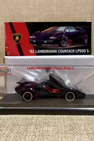 HOT WHEELS RLC BLACK '82 LAMBORGHINI COUNTACH LP500 S