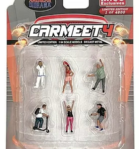 1/64 American Diorama 6 pc. Car Meet 4 Figure Set - MiJo exclusive