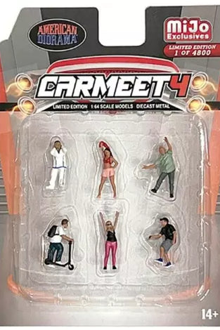 1/64 American Diorama 6 pc. Car Meet 4 Figure Set - MiJo exclusive