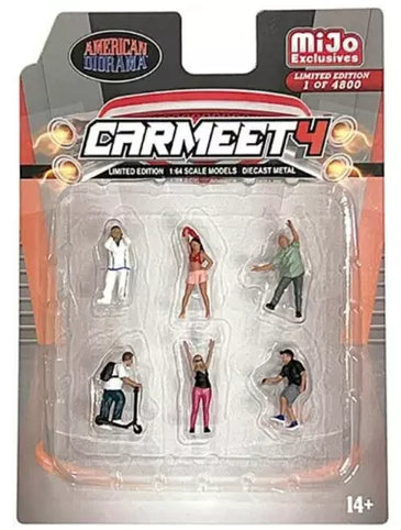 1/64 American Diorama 6 pc. Car Meet 4 Figure Set - MiJo exclusive