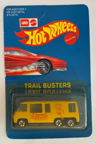 HOT WHEELS LEO TRAILBUSTERS YELLOW SPIDERMAN GMC MOTORHOME