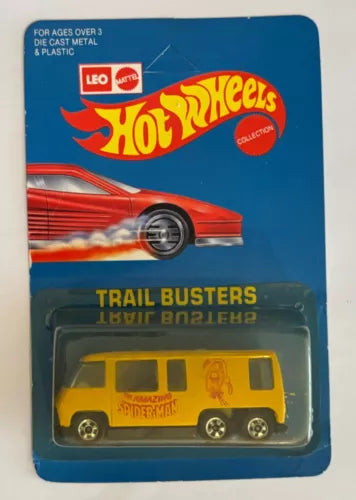 HOT WHEELS LEO TRAILBUSTERS YELLOW SPIDERMAN GMC MOTORHOME