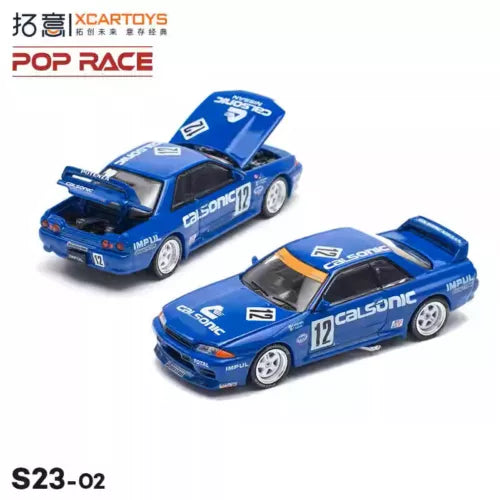 XCartoys x POP RACE 1:64 SKYLINE GTR R32 CALSONIC – Colorado