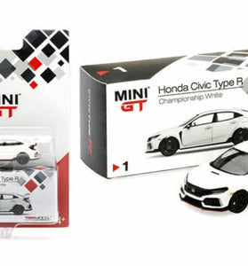 MINI GT 1:64 #1 2018 HONDA CIVIC TYPE R WHITE