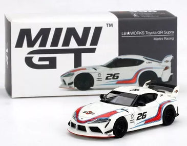 MINI GT 1:64 #296 - Liberty Works Toyota GR Supra - Martini Racing