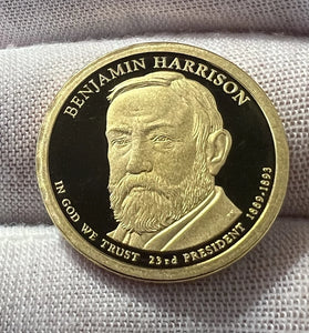 2012-S PROOF BENJAMIN HARRISON PRESIDENTIAL DOLLAR