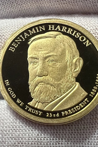 2012-S PROOF BENJAMIN HARRISON PRESIDENTIAL DOLLAR