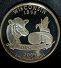 2004-S SILVER PROOF WASHINGTON WISCONSIN STATE QUARTER
