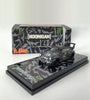 Flame 1:64 RWB964 High Wing Diecast Model Car Hoonigan Monster ALL BLACK WHEEL