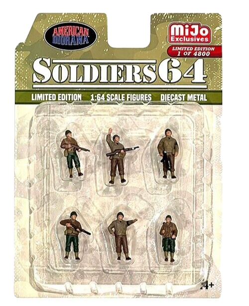 1/64 American Diorama 6 pc. Soldiers 64 Figure Set - MiJo