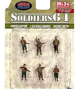 1/64 American Diorama 6 pc. Soldiers 64 Figure Set - MiJo exclusive