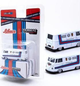 Schuco x Tarmac Works 1/64 Volkswagen T1 Panel Van - Martini Racing - COLLAB64