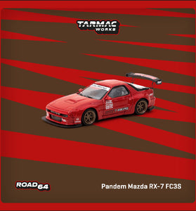 Tarmac Works 1:64 Pandem Mazda RX-7 FC3S – Red – Road64