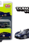 TARMAC WORKS PAGANI HUAYRA R 1/64 DIECAST MODEL CAR BLU AVIO