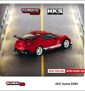 Tarmac Works HKS Toyota GR86 Red - Global64