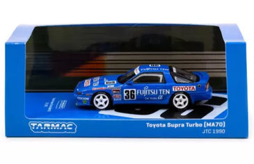 Tarmac Works Toyota Supra Turbo MA70 JTC 1990 M. Sekiya & H. Ogawa 1/64